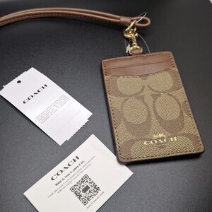Coach ID Badge Card Holder Lanyard, NEW